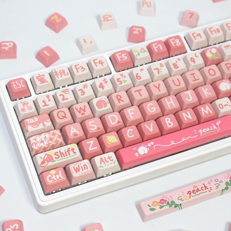 Dye-Sublimated Keycap Set XDA Double Shot Custom Keycaps PBT Customized Personalized Cute DIY Mechanical Keyboard Keycaps
