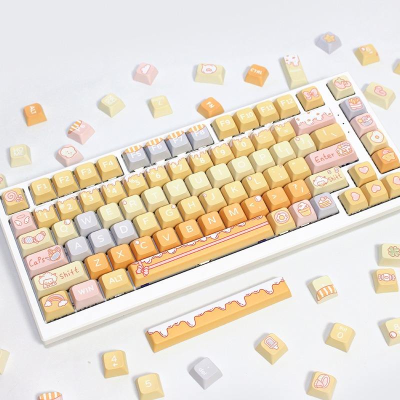 Dye-Sublimated Keycap Set XDA Double Shot Custom Keycaps PBT Customized Personalized Cute DIY Mechanical Keyboard Keycaps